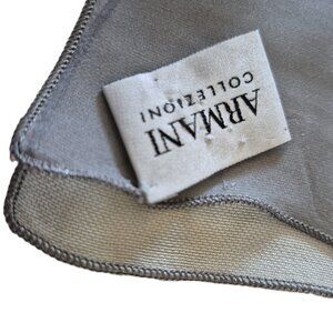 Armani Collezioni Silk Flowing Stole/Scarf Double-layered Silver/gray.